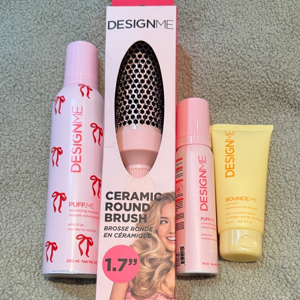 Design.Me Hair Care Set with Ceramic Round Brush - new!